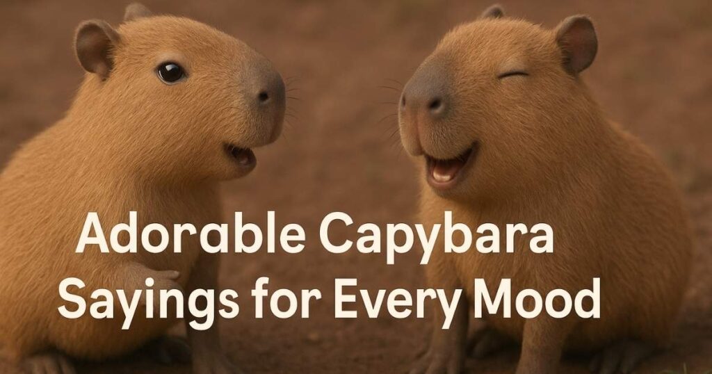 Adorable Capybara Sayings for Every Mood