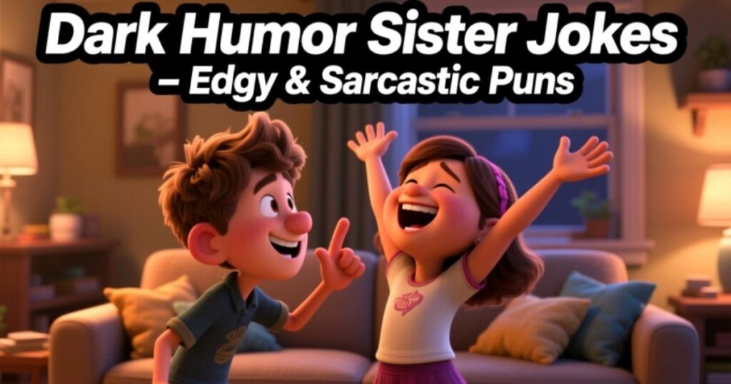 Dark Humor Sister Jokes – Edgy & Sarcastic Puns