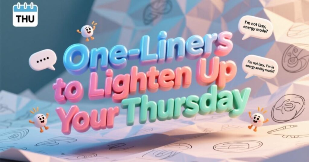 One-Liners to Lighten Up Your Thursday