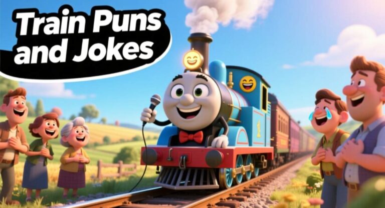 Train Puns and Jokes: Funny, Cute, Short, One-Liners & Rail Puns for All Ages