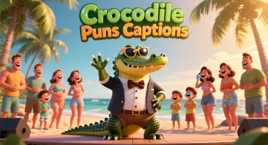 Crocodile Puns Captions