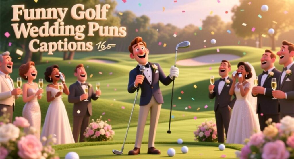 Funny Golf Wedding Puns Captions