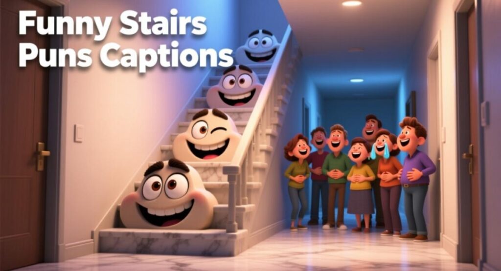 Funny Stairs Puns Captions