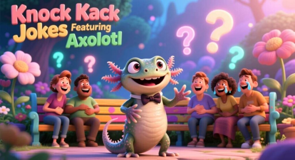 Knock Knock Jokes Featuring Axolotl