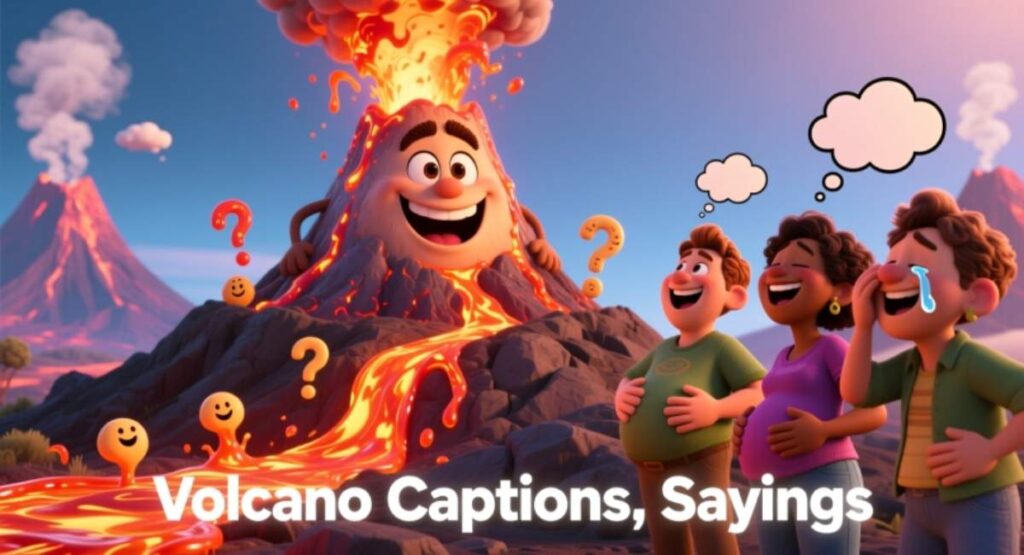 Volcano Captions, Sayings