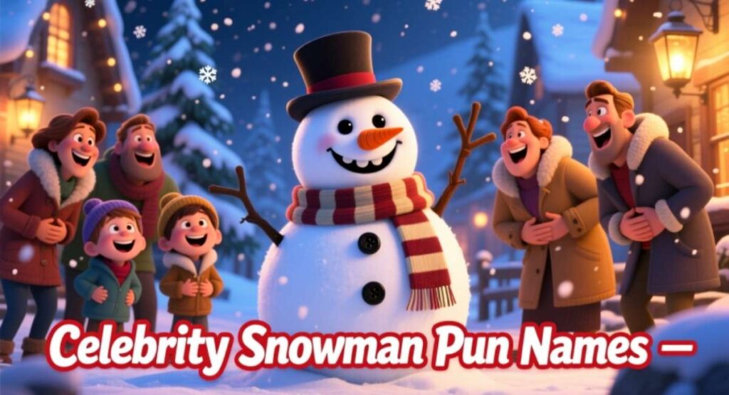 Celebrity Snowman Pun Names