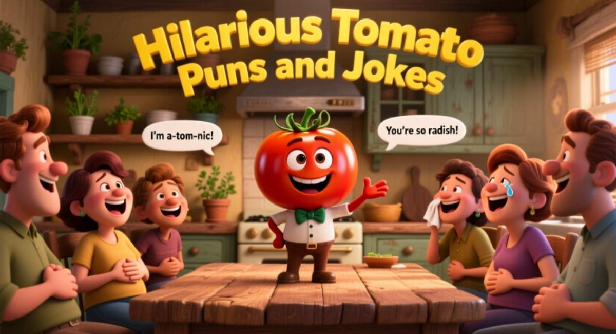 Hilarious Tomato Puns: Funny, Cute, and Witty Red Veggie Jokes for All Ages