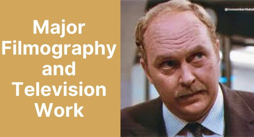 Major Filmography and Television Work